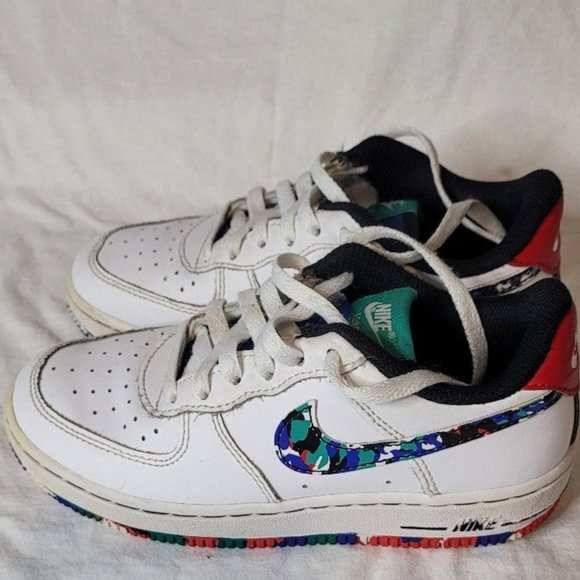 Nike Air Force 1 Low Crayon White Multi Colored Used Size 13c No Box CU4634-100 - Picture 2 of 5